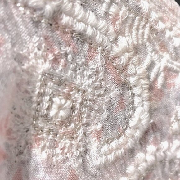 Y2K Abercrombie & Fitch Embroidered Boho Crop Rope Tassels Coastal Cowgirl Sz L - Picture 7 of 13